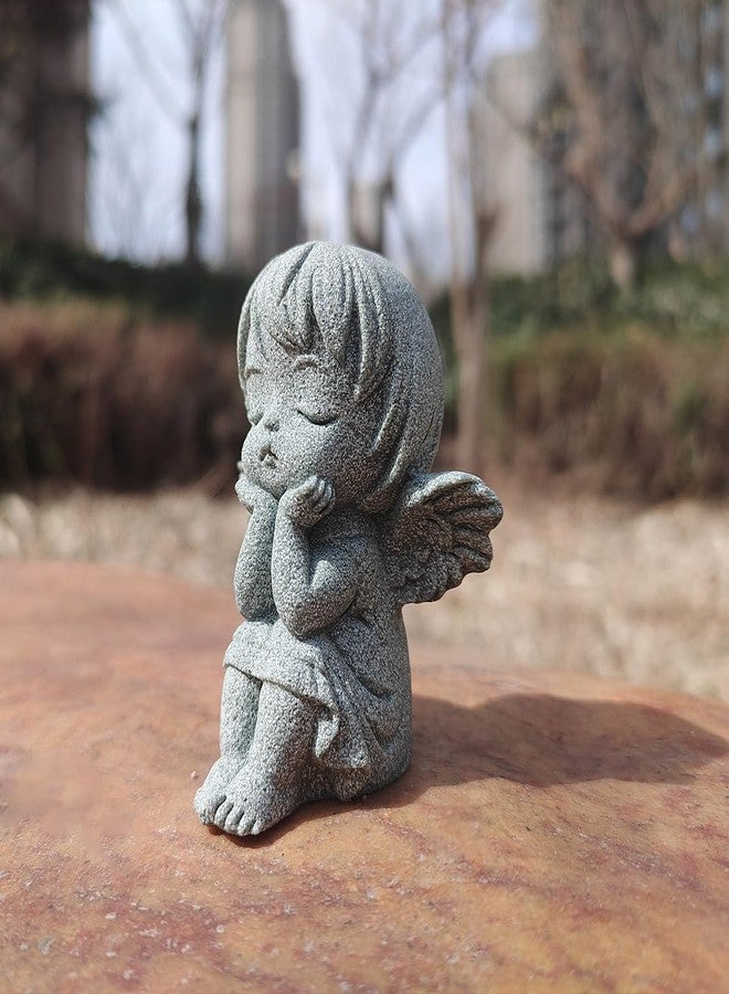 livelyfish Little Angel Statue with Wings Cute Girl Collectible Figurine for Garden Aquarium Fish Tank Home Shelf Desk Decor - Image 3